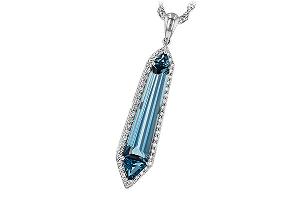 F190-64514: NECK 3.47 LONDON BLUE TOPAZ 3.70 TGW