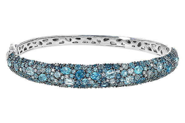 F190-67241: BANGLE 7.60 BLUE TOPAZ 7.85 TGW