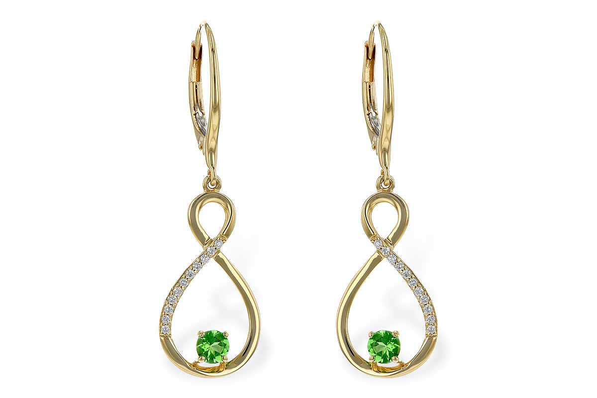 F273-37186: EARR .32 GREEN GARNET .40 TGW