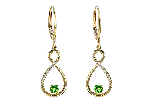 F273-37186: EARR .32 GREEN GARNET .40 TGW