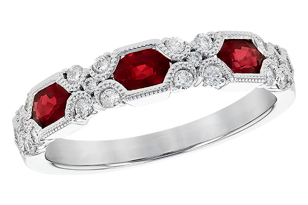 F273-40832: LDS WED RG .74 RUBY 1.00 TGW (4x3MM RUBY)