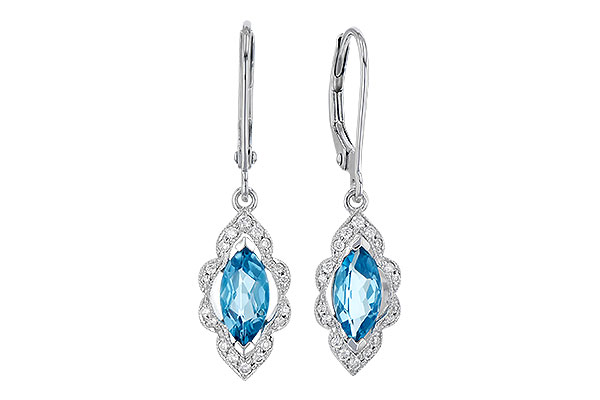 F273-44541: EARR 1.02 TW BLUE TOPAZ 1.17 TGW