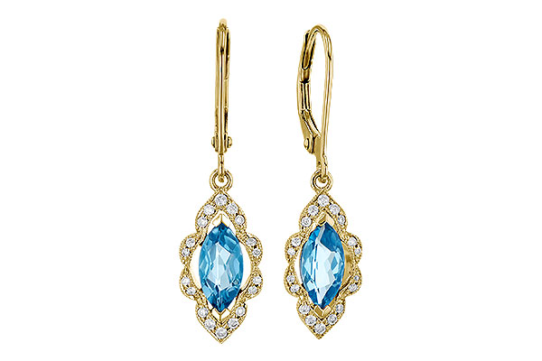 F273-44541: EARR 1.02 TW BLUE TOPAZ 1.17 TGW
