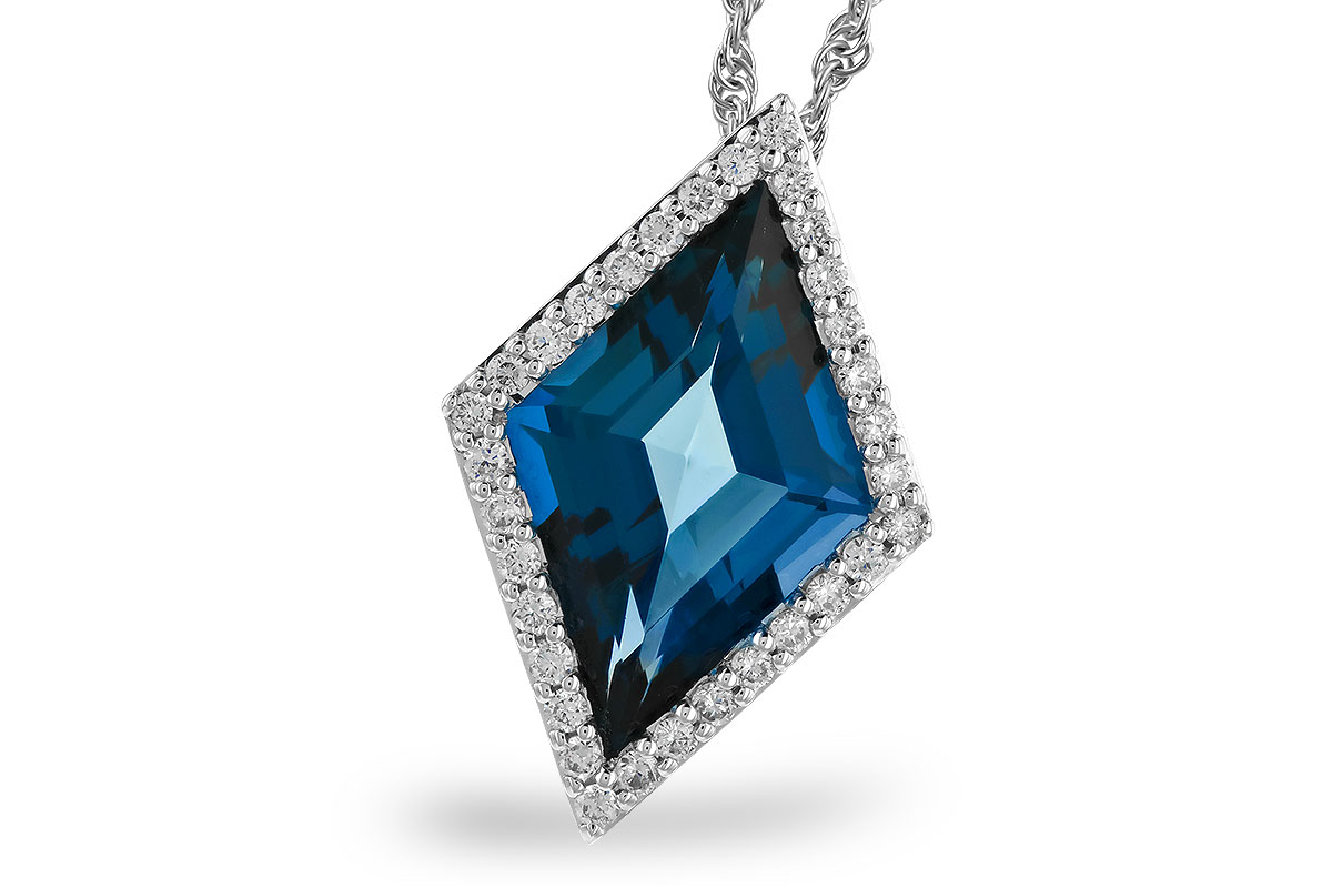 F274-34523: NECK 3.04 LONDON BLUE TOPAZ 3.20 TGW