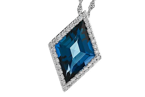 F274-34523: NECK 3.04 LONDON BLUE TOPAZ 3.20 TGW