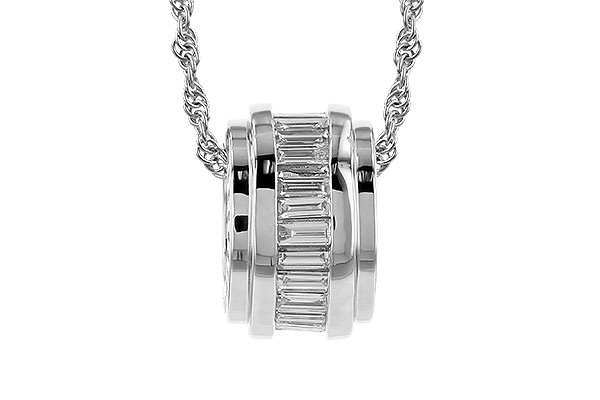 F274-36295: NECKLACE .46 TW BAGUETTE
