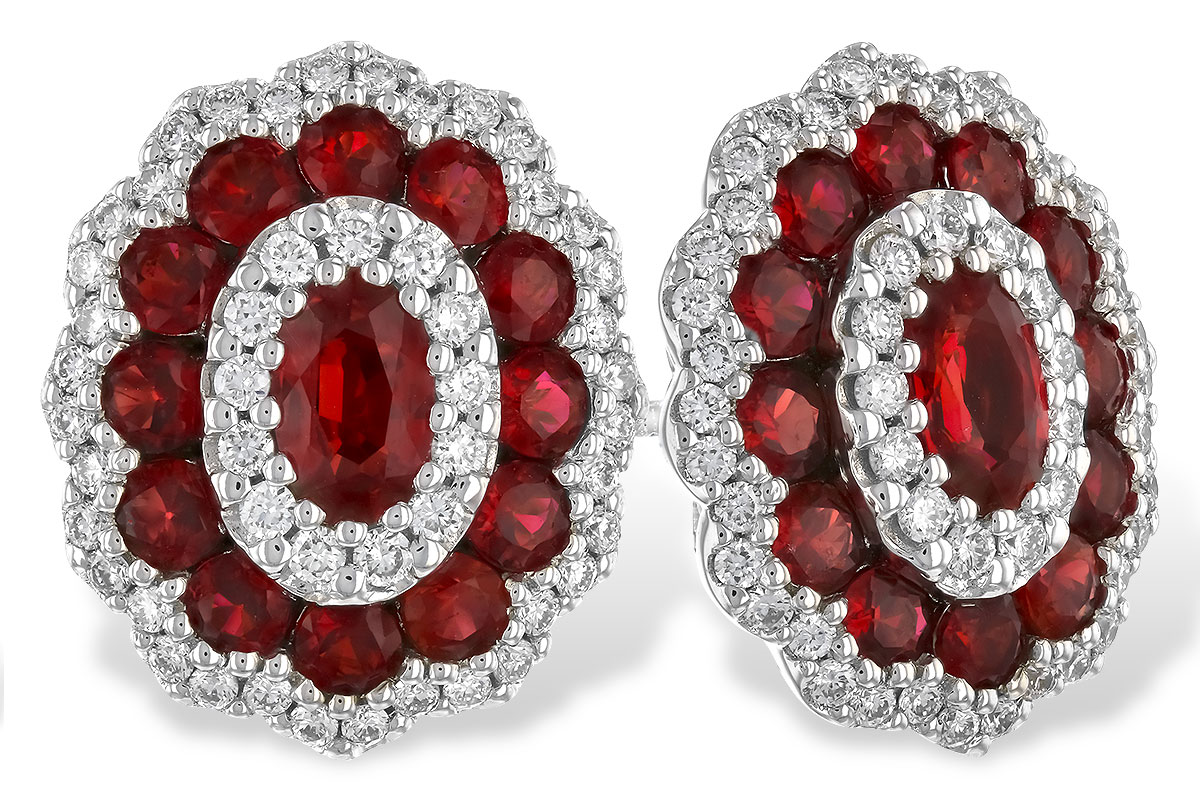 F274-36350: EARR 1.68 TW RUBY 2.15 TGW (5x3MM RUBY)