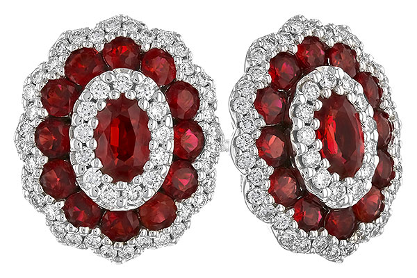 F274-36350: EARR 1.68 TW RUBY 2.15 TGW (5x3MM RUBY)