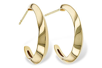 F275-20859: GOLD EARRINGS (25MM)