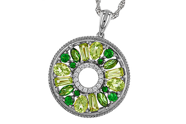 F275-22677: NECKLACE 1.47 SEMI-PREC (PER & GR.GT) 1.52 TGW