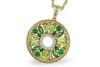 F275-22677: NECKLACE 1.47 SEMI-PREC (PER & GR.GT) 1.52 TGW