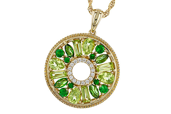 F275-22677: NECKLACE 1.47 SEMI-PREC (PER & GR.GT) 1.52 TGW