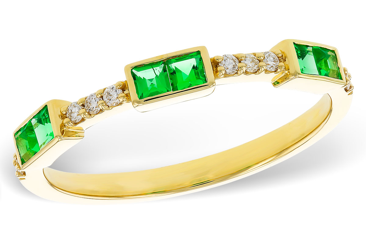 F275-23614: LDS WED RG .23 TW EMERALD .30 TGW