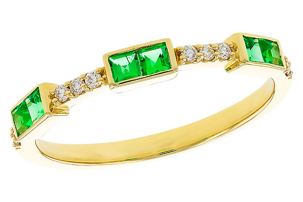 F275-23614: LDS WED RG .23 TW EMERALD .30 TGW