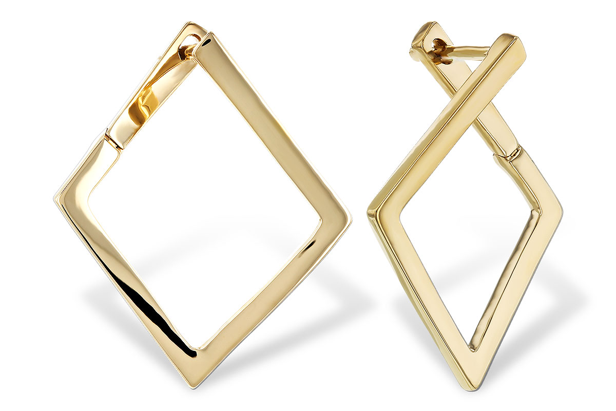 F275-24514: GOLD EARRINGS (23MM)