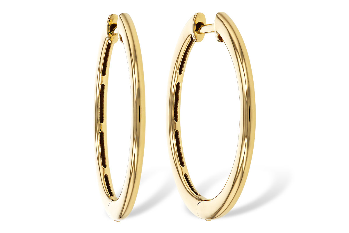 F275-26295: GOLD EARRINGS (24MM)