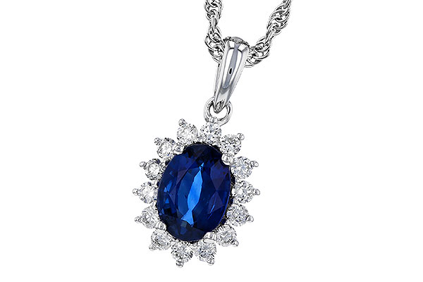 F275-26359: NECKLACE .85 SAPPHIRE 1.07 TGW (7x5MM SAPP)