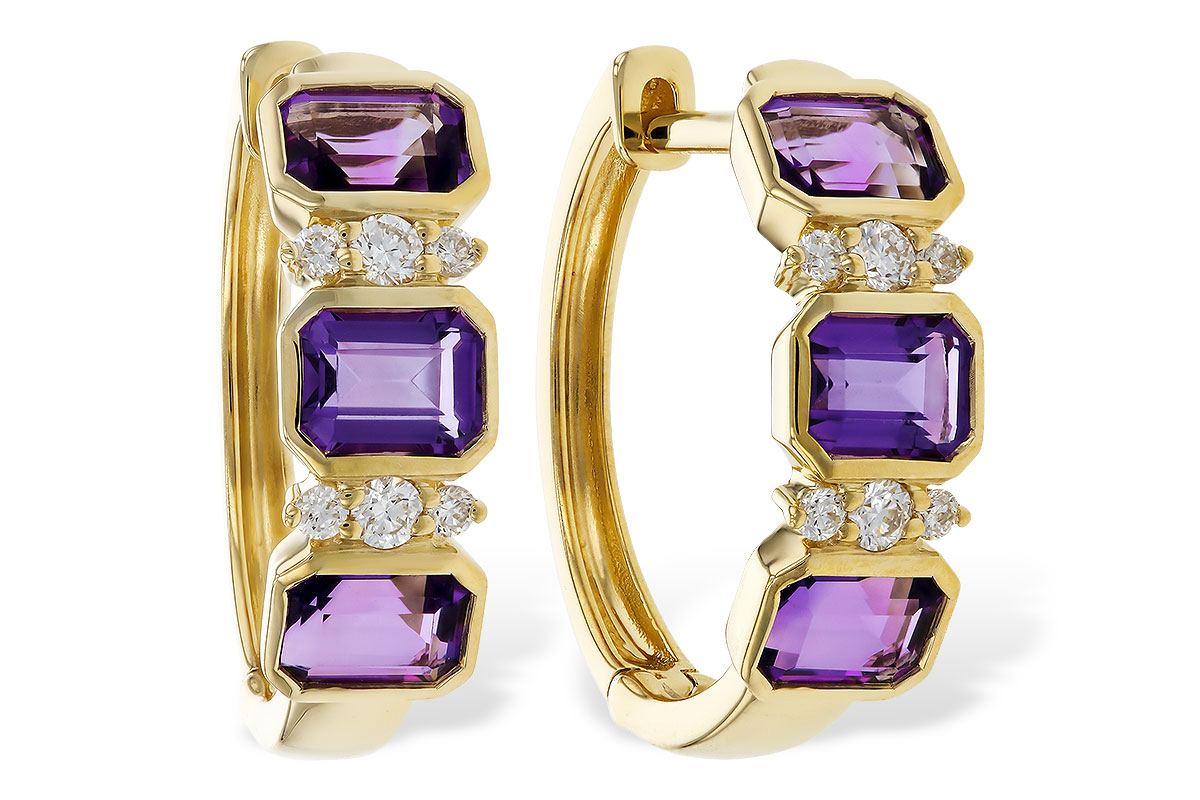 F275-27214: EARRING 1.05 TW AMETHYST 1.16 TGW