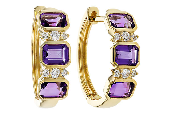 F275-27214: EARRING 1.05 TW AMETHYST 1.16 TGW
