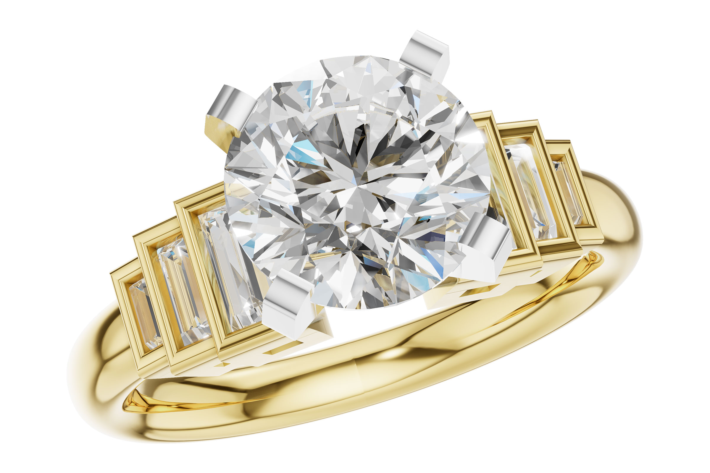 F276-10832: LDS SEMI DIA RG .26 TW BAGUETTES