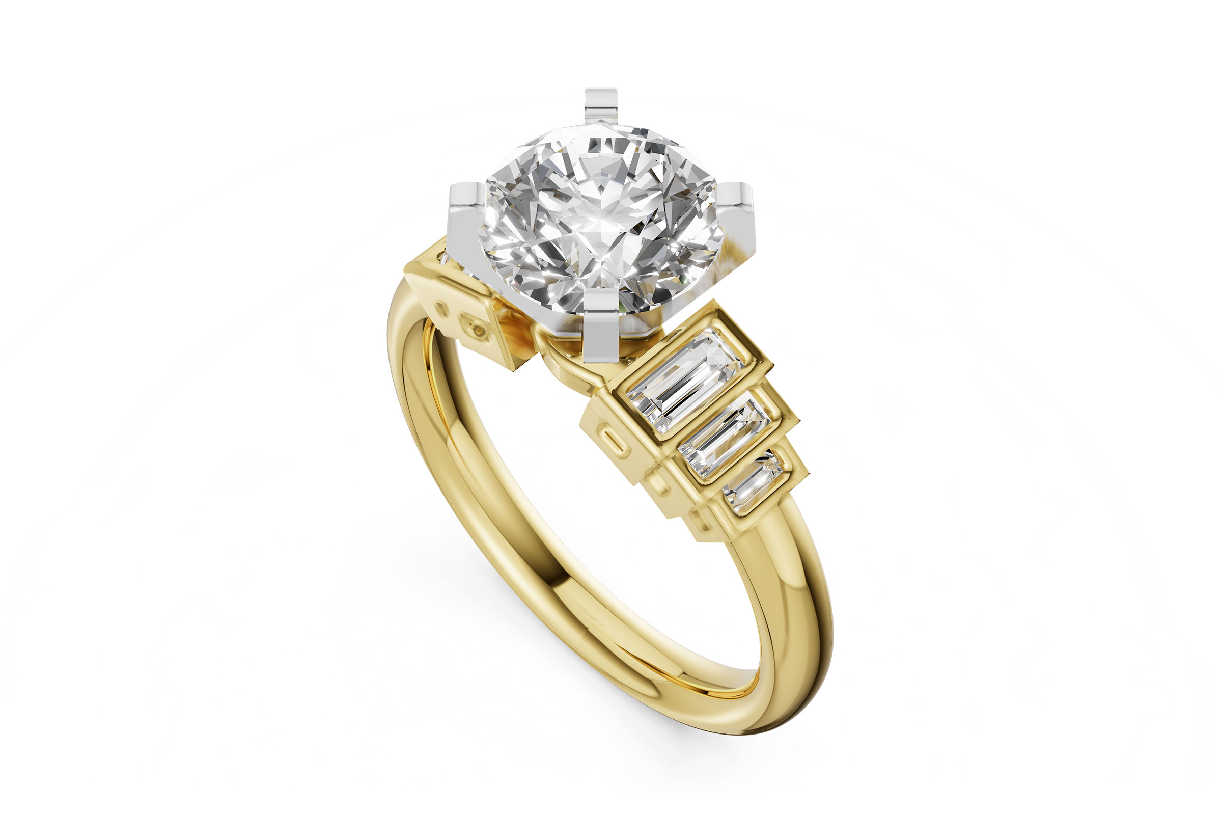 F276-10832: LDS SEMI DIA RG .26 TW BAGUETTES
