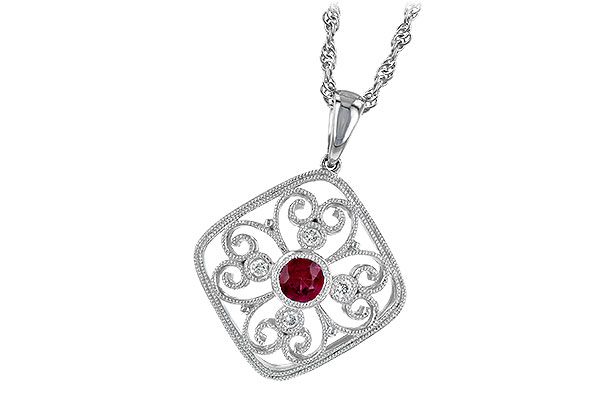 G187-02686: NECKLACE .28 RUBY .34 TGW