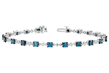 G188-88123: BRACELET 3.00 BLUE DIA 4.05 TW