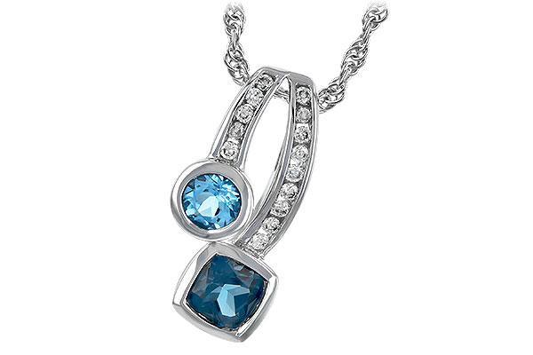 G189-81804: NECKLACE .91 TW BLUE TOPAZ 1.04 TGW