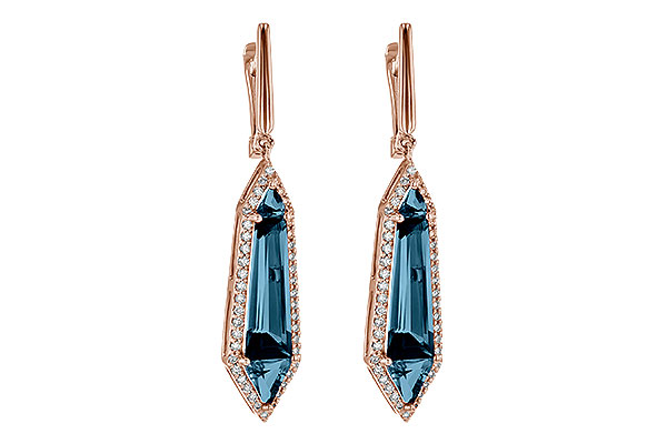 G190-67195: EARR 5.25 LONDON BLUE TOPAZ 5.67 TGW