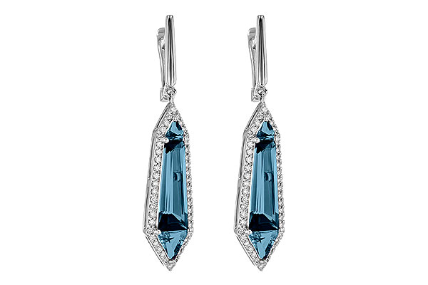 G190-67195: EARR 5.25 LONDON BLUE TOPAZ 5.67 TGW