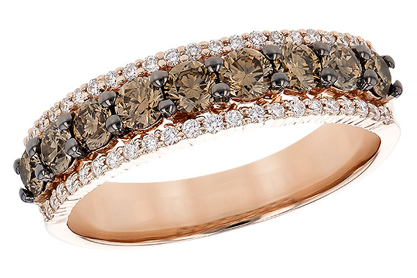 G273-44532: LDS WED RG .80 TW BROWN DIAS 1.00 TW