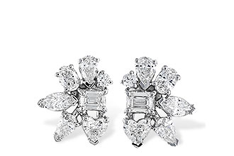 G274-34504: EARRINGS .90 TW FANCY CUT DIAS
