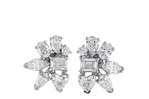 G274-34504: EARRINGS .90 TW FANCY CUT DIAS