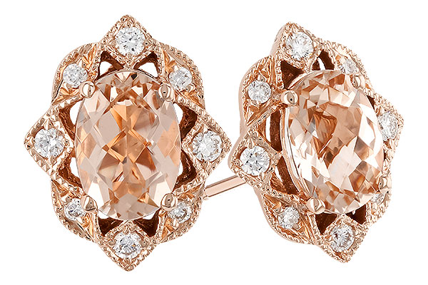 G274-34532: EARR .80 MORGANITE .89 TGW (6x4MM MORG)