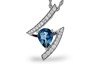 G275-19941: NECK 1.04 LONDON BLUE TOPAZ 1.23 TGW (8x6MM)