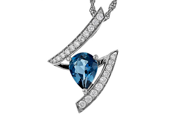 G275-19941: NECK 1.04 LONDON BLUE TOPAZ 1.23 TGW (8x6MM)