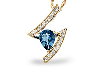 G275-19941: NECK 1.04 LONDON BLUE TOPAZ 1.23 TGW (8x6MM)