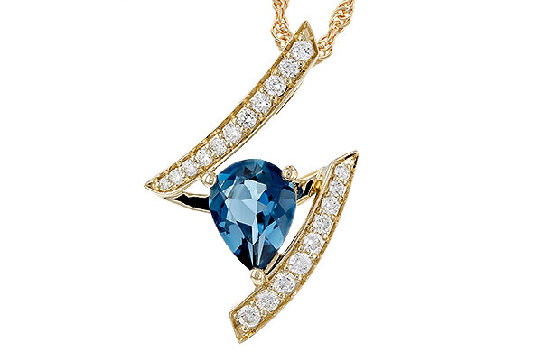 G275-19941: NECK 1.04 LONDON BLUE TOPAZ 1.23 TGW (8x6MM)
