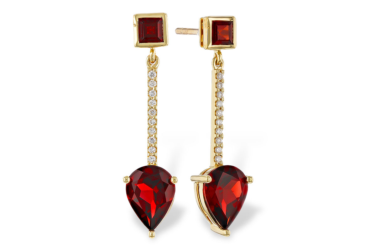 G275-20832: EARRINGS 2.70 TW GARNET 2.77 TGW