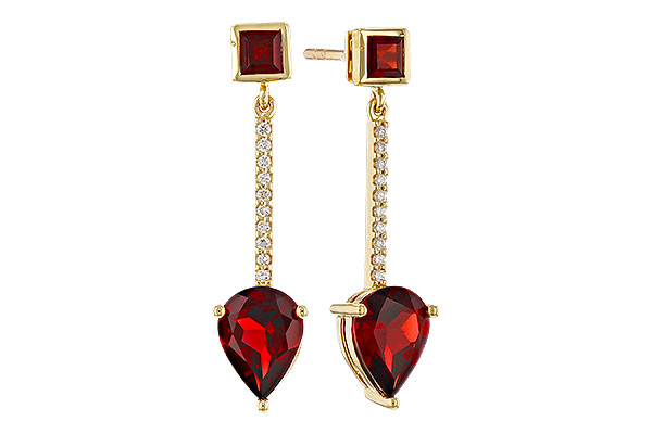 G275-20832: EARRINGS 2.70 TW GARNET 2.77 TGW