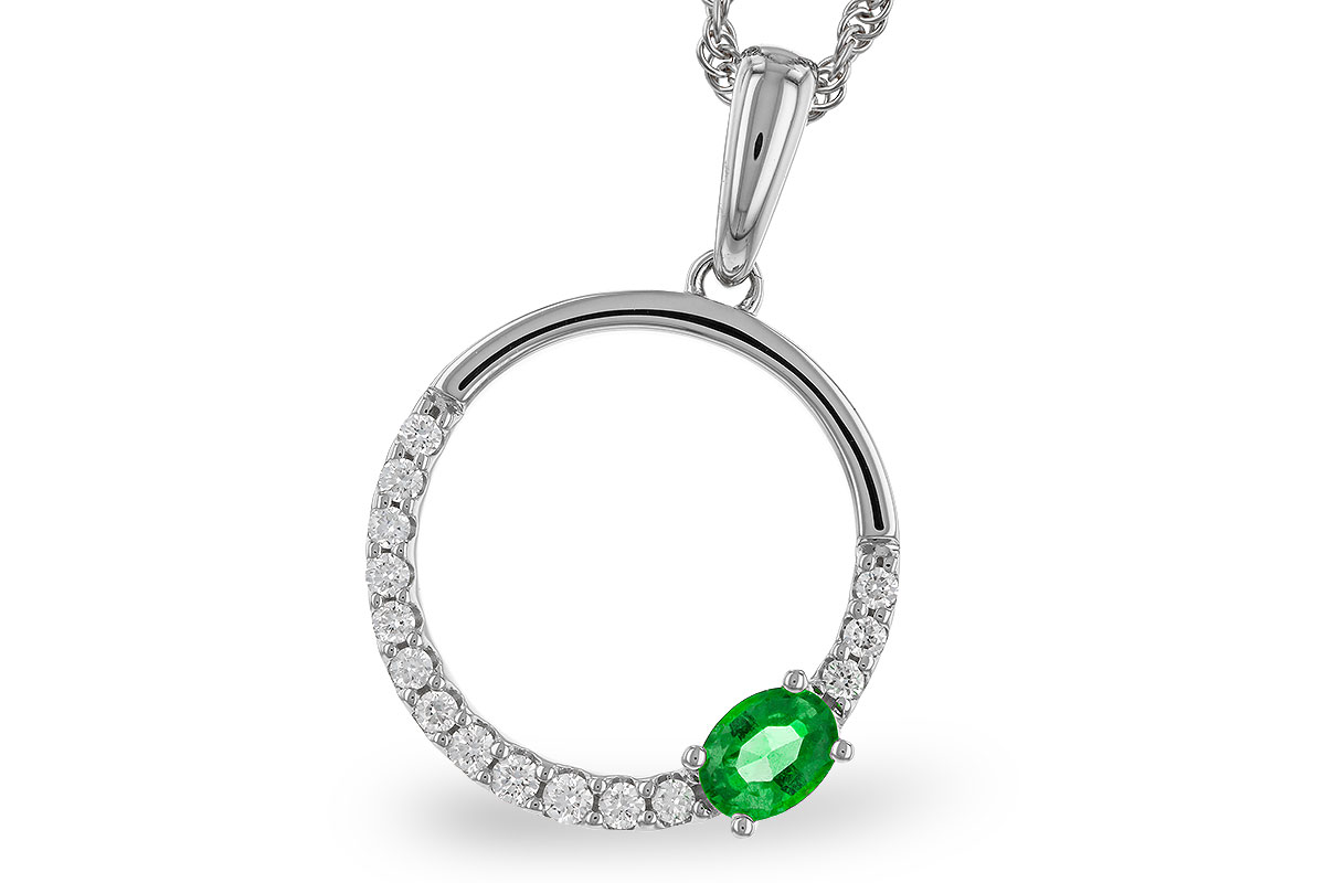 G275-21750: NECKLACE .19 EMERALD .34 TGW
