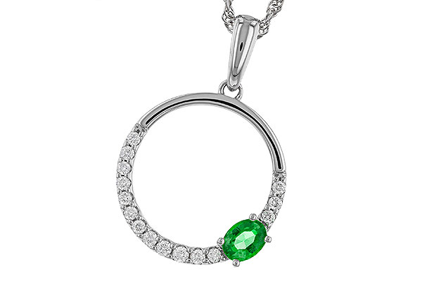G275-21750: NECKLACE .19 EMERALD .34 TGW