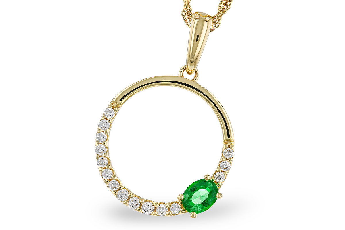 G275-21750: NECKLACE .19 EMERALD .34 TGW