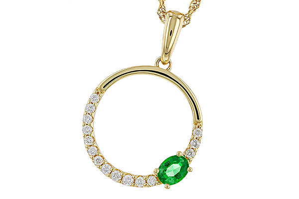 G275-21750: NECKLACE .19 EMERALD .34 TGW