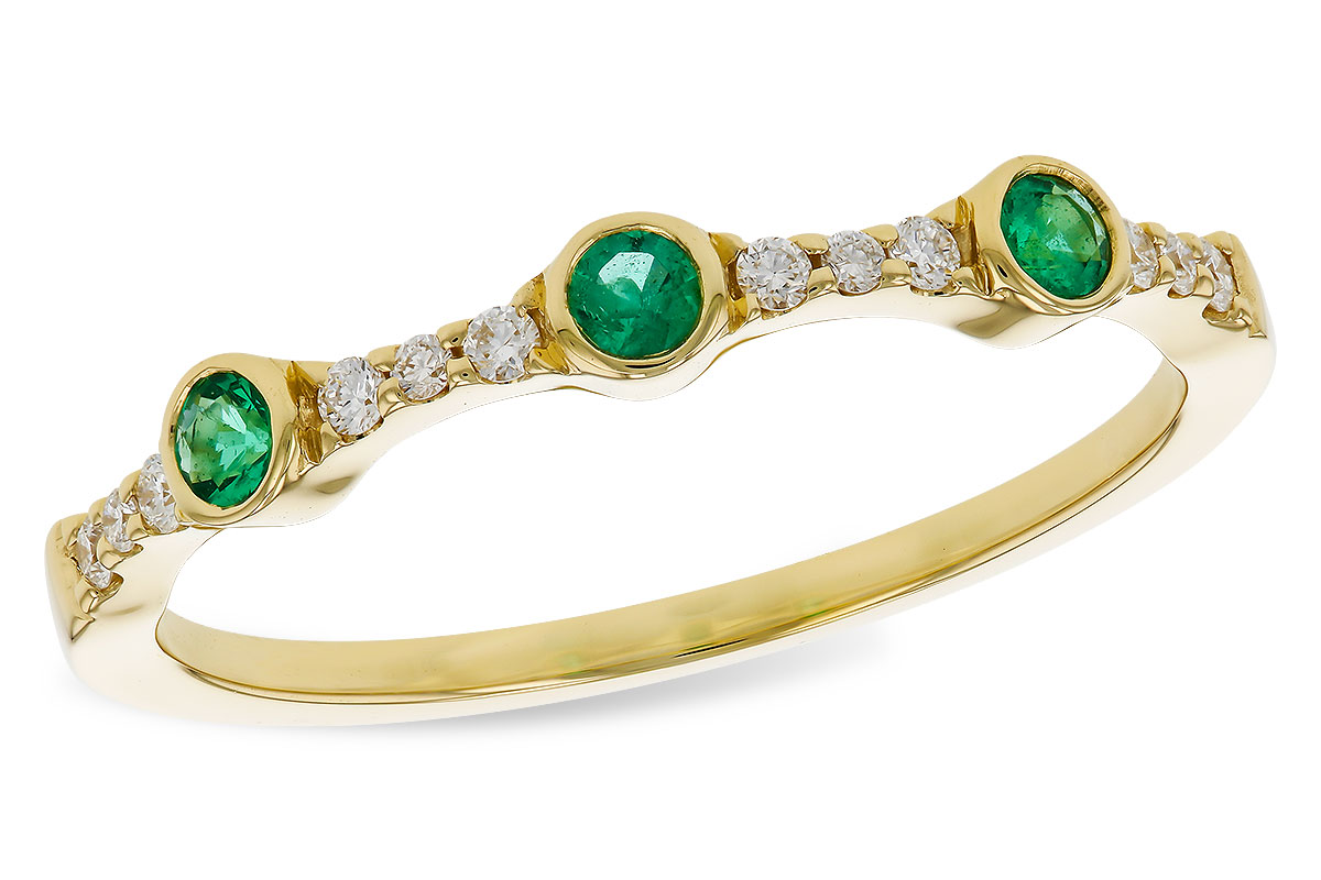G275-21768: LDS WED RG .11 EMERALD .20 TGW
