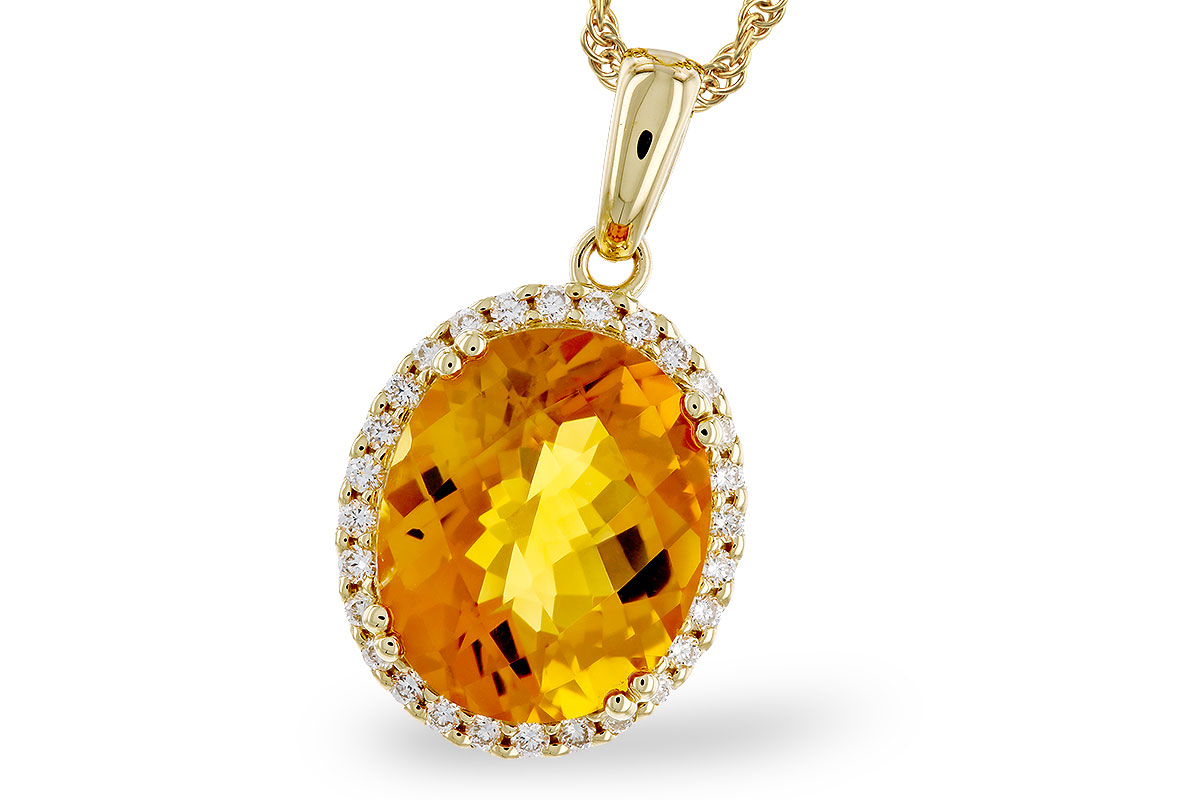 G275-21786: NECKLACE 3.85 CITRINE 4.07 TGW (12x10MM OV)