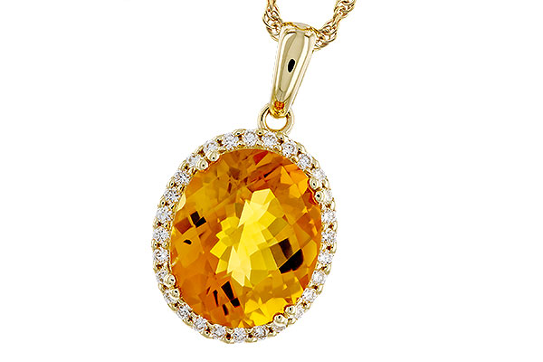G275-21786: NECKLACE 3.85 CITRINE 4.07 TGW (12x10MM OV)