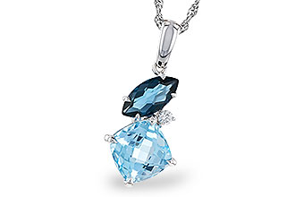 G275-22641: NECKLACE 2.37 TW BLUE TOPAZ 2.40 TGW
