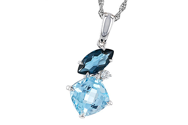 G275-22641: NECKLACE 2.37 TW BLUE TOPAZ 2.40 TGW