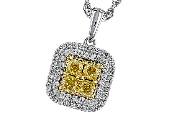 G275-22668: NECK .52 FANCY YELLOW DIAMONDS .72 TW